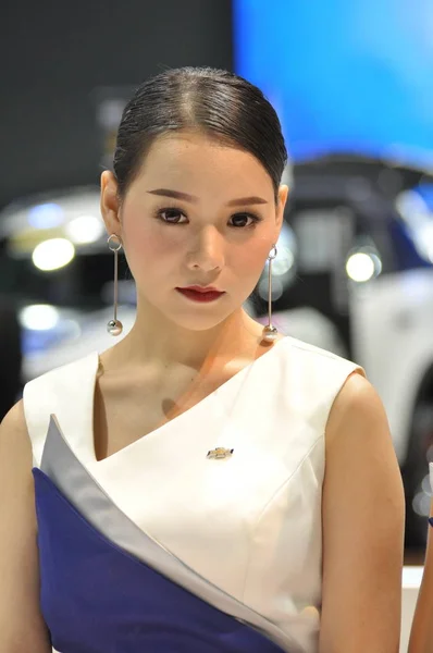 Tailandia Agosto 2018 Atractivas Modelos Posando Exposición Automóviles —  Fotos de Stock