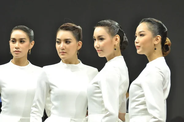 Thailand August 2018 Attraktive Models Posieren Auf Automesse — Stockfoto