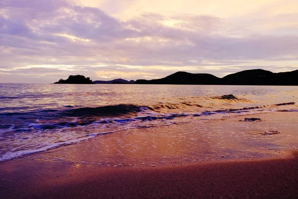 Fantastisk Solnedgång Över Seascape Natur Bakgrund — Stockfoto