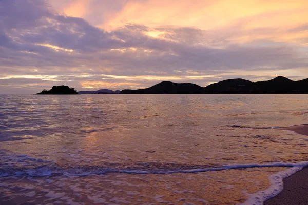 Fantastisk Solnedgång Över Seascape Natur Bakgrund — Stockfoto
