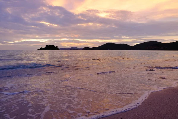 Fantastisk Solnedgång Över Seascape Natur Bakgrund — Stockfoto