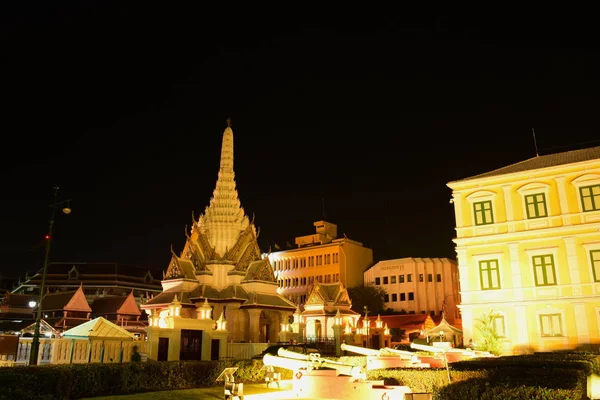 Vue Éclairage Architecture Traditionnelle Nuit Tailand — Photo