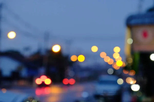 Unscharfe Stadtbeleuchtung Als Hintergrund — Stockfoto