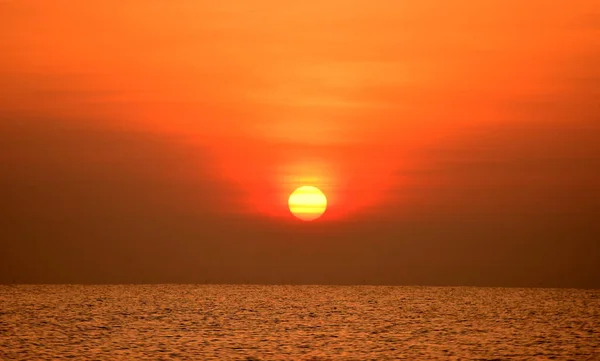 Heller Sonnenuntergang Meer Farbenfrohe Natur — Stockfoto