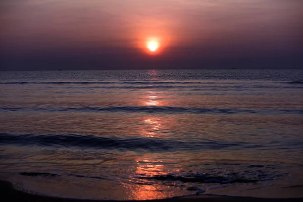 Nascer Sol Praia Pela Manhã — Fotografia de Stock