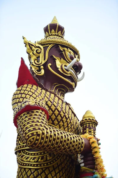 Thaitempel Und Buddha Statue — Stockfoto