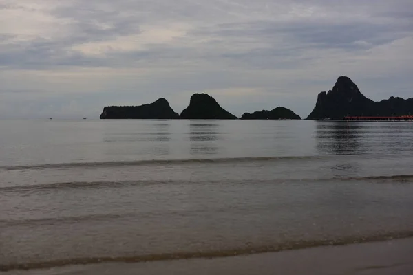 Bela Paisagem Costeira Mar Noite — Fotografia de Stock