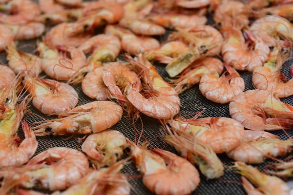 Camarões Frescos Mercado — Fotografia de Stock