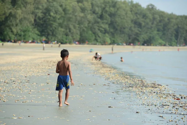 Utsikt Över Sandstranden Och Stranden Trang Thailand — Stockfoto