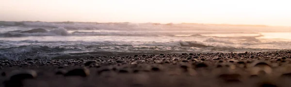 Закрытие пляжной гальки — стоковое фото