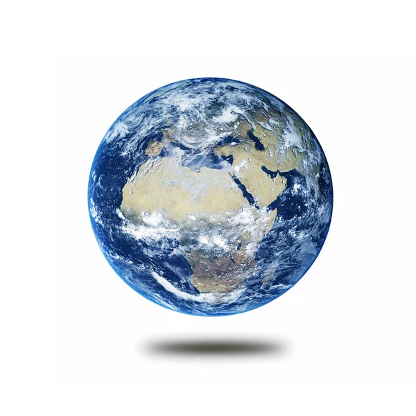 Beyaz arkaplanda dünya — Stok fotoğraf