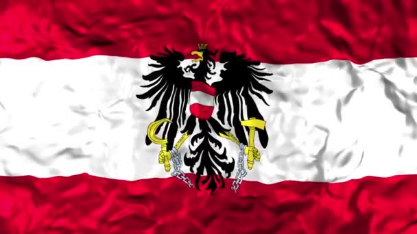 Austrian Flag Waving Wind — Stock Video