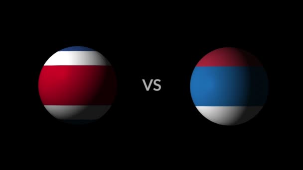 Fotboll Konkurrens Nationella Lag Costa Rica Serbien — Stockvideo
