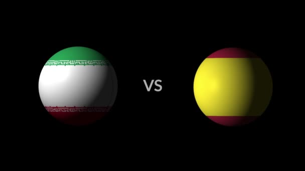 Iran Spanya Futbol Yarışması Milli Takımlar — Stok video