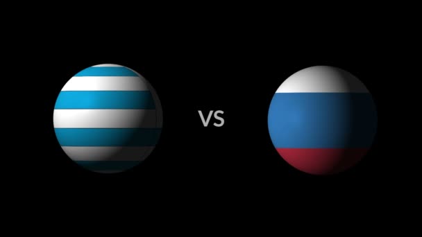 Fotboll Konkurrens Nationella Lag Uruguay Ryssland — Stockvideo