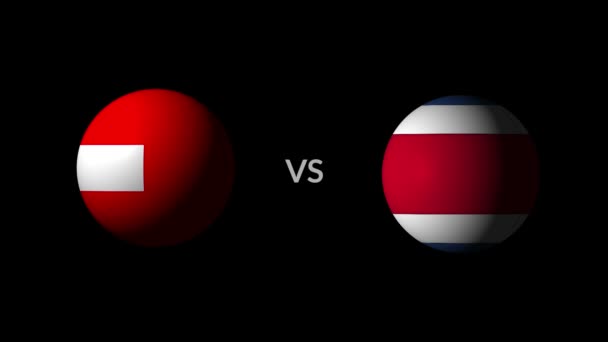 Fussballwettbewerb Nationalmannschaften Schweiz Costa Rica — Stockvideo