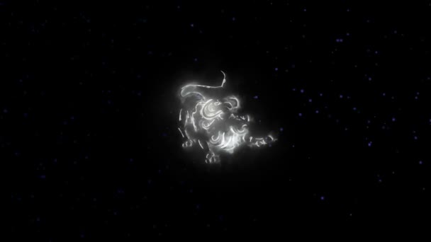 星座狮子座和美丽的背景介绍 视频介绍 标题和更 — 图库视频影像
