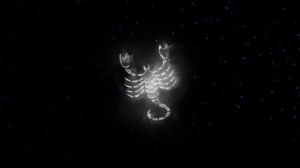Sternzeichen Skorpion Und Schöner Hintergrund Für Präsentationen Video Intro Horoskop — Stockvideo