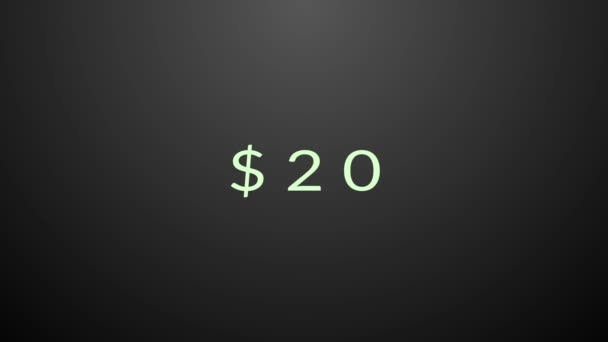 Peníze Čítače Počítáno Čísla 100 — Stock video