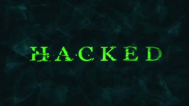 Incrível Fundo Digital Com Hacked Palavra — Vídeo de Stock