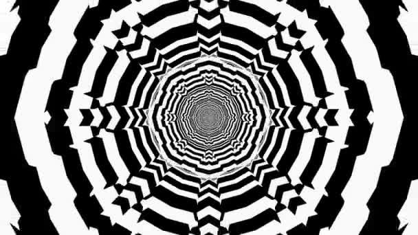 Абстрактний Безшовний Фон Руху Тунелю Гіпнотична Ілюзійна Петля — стокове відео