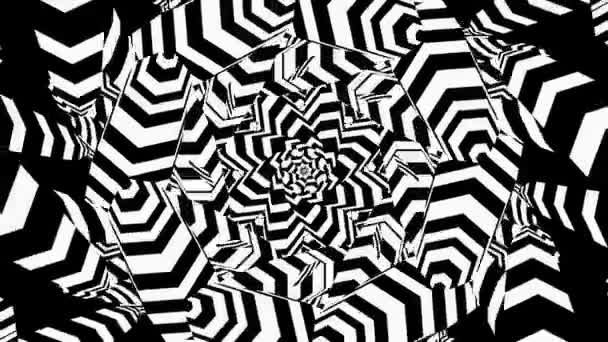 Radial Radiating Lines Wavy Zigzag Distortion Hypnotic Illusion Loop — Stock Video