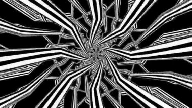 Dönen radyal çizgiler soyut tasarım öğesi. Animasyonlu hipnotik tünel, sorunsuz döngü