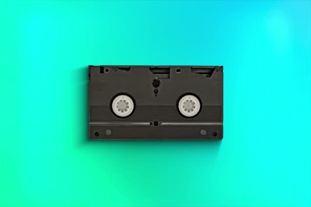 Een Antieke Oude Video Cassette Tape Opgenomen Apparaat — Stockvideo