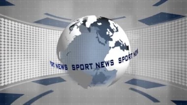 Spor haberleri, teknoloji soyut hareket grafikleri  