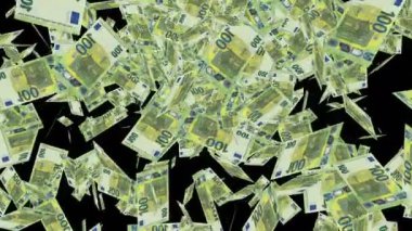 100 Euro Banknotlar, Düşen Euro banknotlar animasyon 