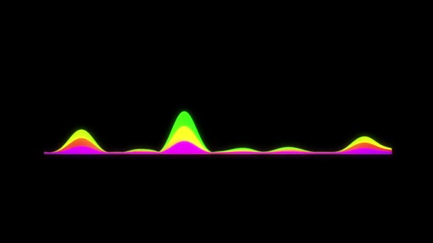 Display Grafico Astratto Forma Onda Dello Spettro Audio Sfondo Del — Video Stock