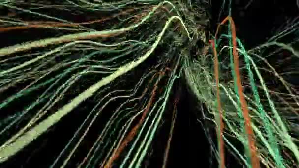 Abstracte Golvende Lijnen Internet Stroom Big Data Connecties — Stockvideo