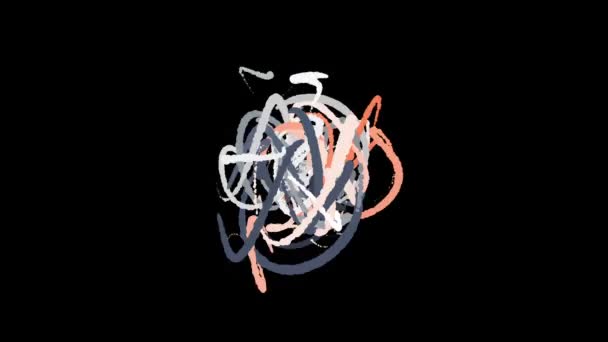 Цветной Рисунок Круга Абстрактный Фон Движения — стоковое видео