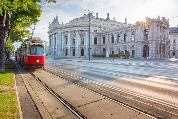 비엔나입니다 비엔나는 Burgtheater 순환도로와 이미지 — 스톡 사진