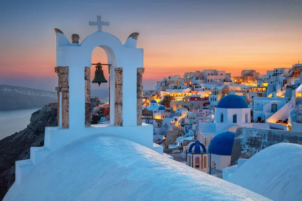 Oia Santorini Bild Des Berühmten Kykladen Dorfes Oia Auf Der — Stockfoto