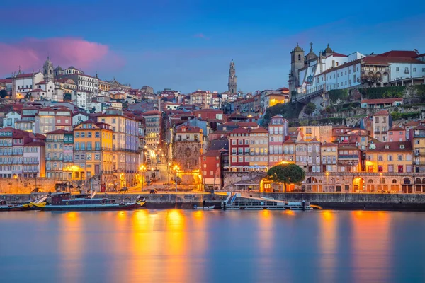 Porto Portugal Image Paysage Urbain Porto Portugal Avec Reflet Ville — Photo