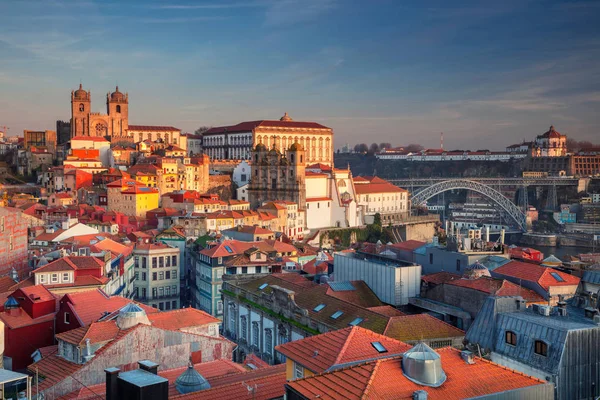 Porto Portugalsko Letecké Panorama Obrázek Porto Portugalsko Portské Katedrály Romantika — Stock fotografie
