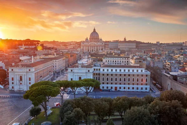 Roma Ciudad Del Vaticano Imagen Del Paisaje Urbano Aéreo Ciudad — Foto de Stock