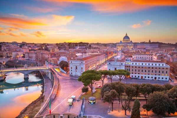 Roma Ciudad Del Vaticano Imagen Del Paisaje Urbano Aéreo Ciudad —  Fotos de Stock