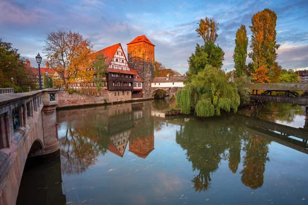 Nuremberg Almanya Sonbahar Günbatımında Almanya Nın Nuremberg Kentinin Şehir Manzarası — Stok fotoğraf