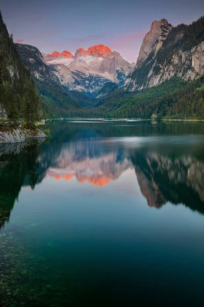 Gosausee Alpes Européennes Image Gosausee Autriche Situé Dans Les Alpes — Photo