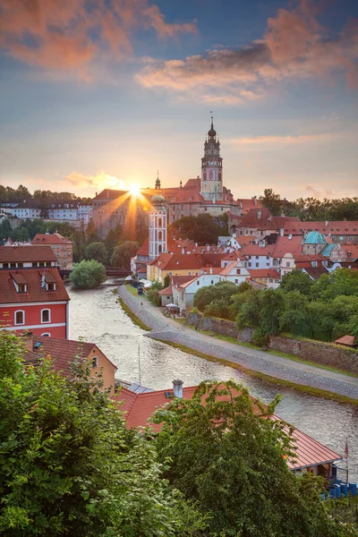 Cesky Krumlov Imagem Paisagem Urbana Aérea Cesky Krumlov República Checa — Fotografia de Stock