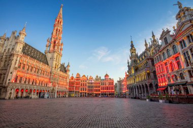 Brussels, Belgium. Cityscape image of Brussels with Grand Place at sunrise. clipart