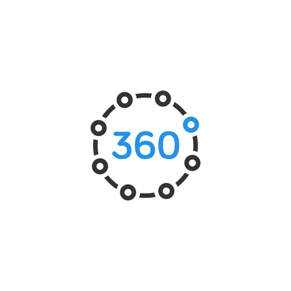Conception Élément Icône Numérique 360 Degrés — Image vectorielle