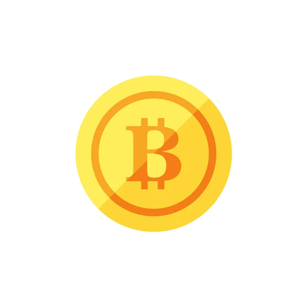 Icono Bitcoin Vector Ilustración — Vector de stock