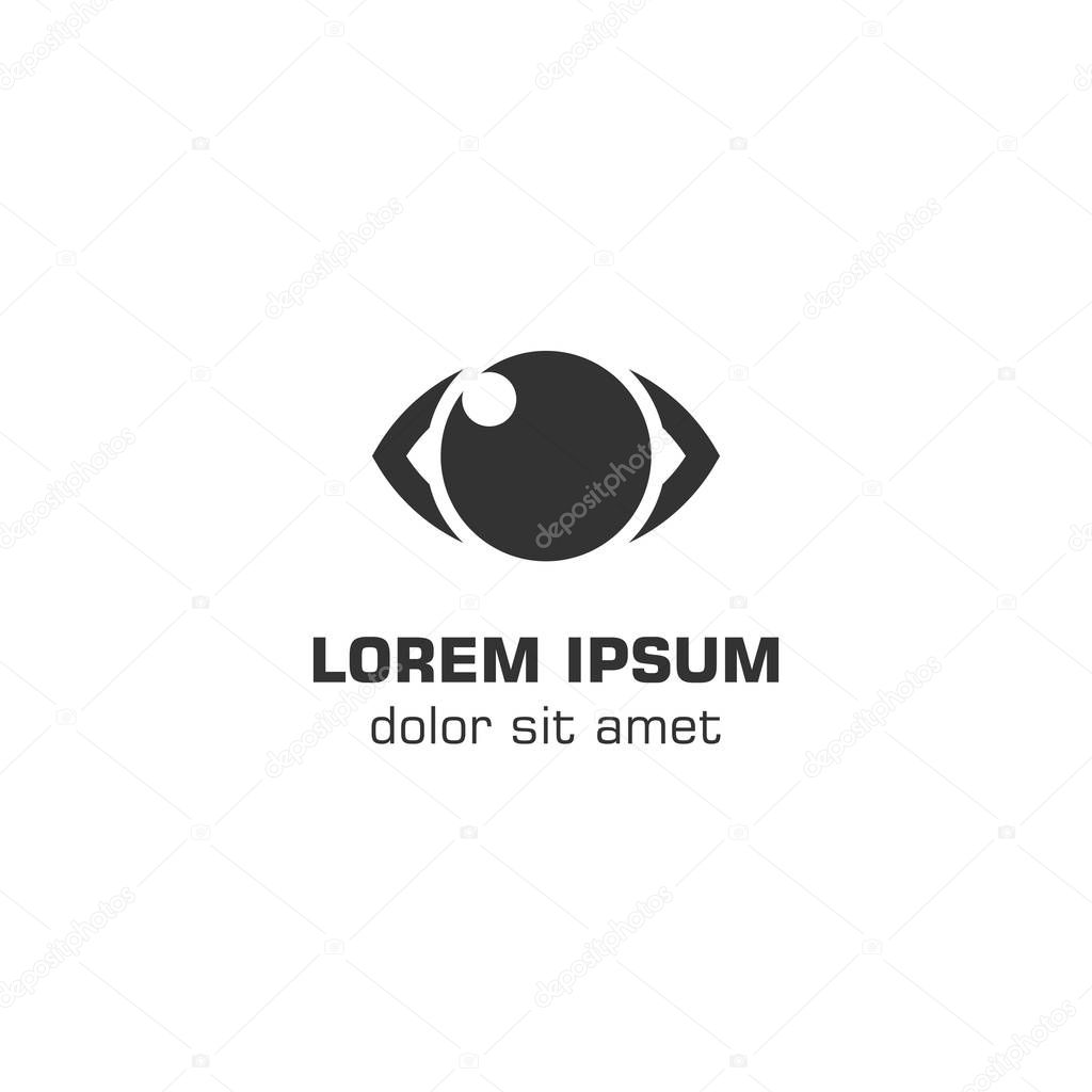 Vision, eye simple. Vector logo template