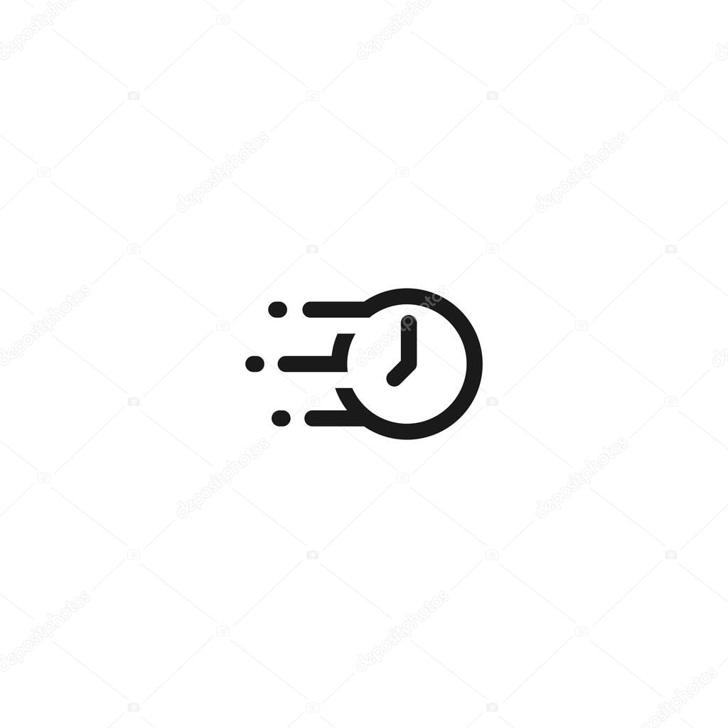 Fast time simple outline icon