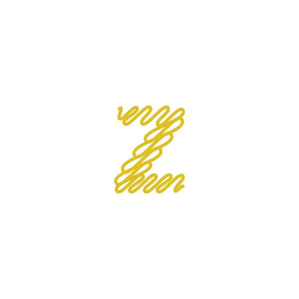 Anfangsbuchstabe Kritzeln Gold Logo — Stockvektor