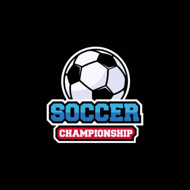 Futbol kulübü bagde, Futbol Şampiyonası, futbol turnuvası. Vektör logo şablonu