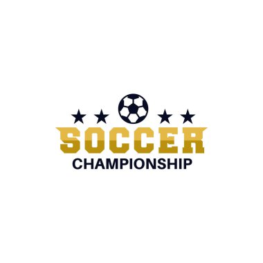futbol champhionship vektör logo şablonu